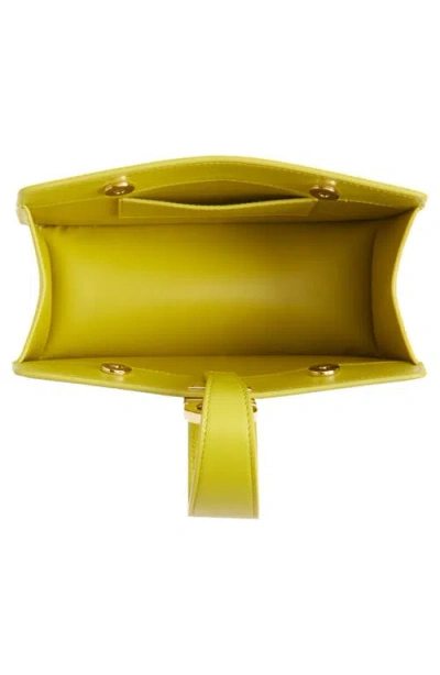 Ferragamo Double Gancio Leather Mini Clutch In Yellow
