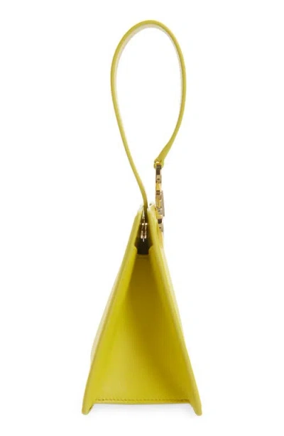 Ferragamo Double Gancio Leather Mini Clutch In Yellow