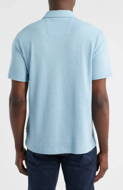 Bugatchi Quarter Zip Polo In Blue