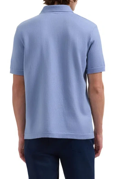 Bugatchi Short Sleeve Cardigan In Blue