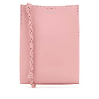 Jil Sander Small Leather Tangle Shoulder Bag Rectangular In Pink