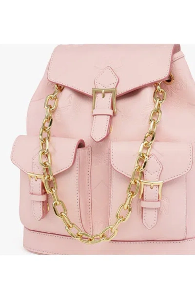 Mcm Aren Drawstring Backpack In Pink
