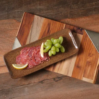 Porto Brasil Rectangular Platter Medium Set Of 4 In Brown