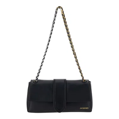 Jacquemus Le Bambino Chaine Nappa Leather Shoulder Bag In Black
