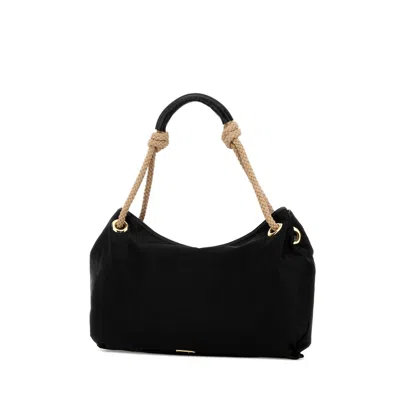 Prada Practical Fabric Shopping Handbag With 45 X 33 X 7 Cm Dimensions And 20 Cm Handle Drop In Black