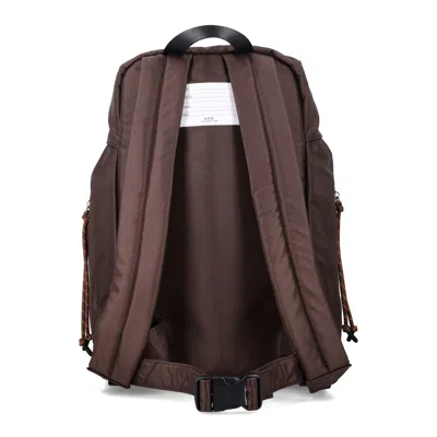 A.p.c. Brown Trek Technical Backpack In Brown