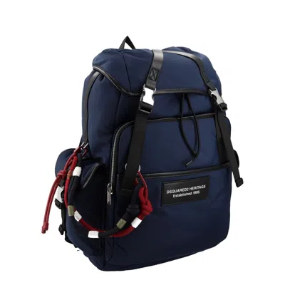 Dsquared2 Backpack Heritage In Blue