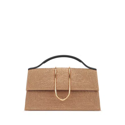 Jacquemus Shoulder Bag Top Handle Geometric Pattern In Neutral