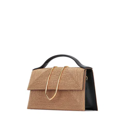 Jacquemus Shoulder Bag Top Handle Geometric Pattern In Neutral