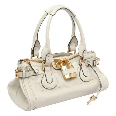 Chloé Paddington Embellished Textured-leather Tote In Pink
