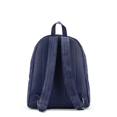 Orciani Suede Backpack With Woven Pattern In Blue