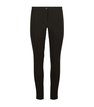Shop Burberry Skinny Fit Leather Panelled Leggings