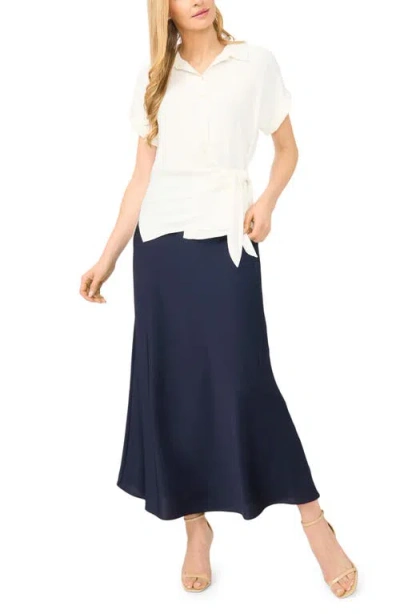 Halogenr Halogen(r) Asymmetric Tie Front Shirt In White