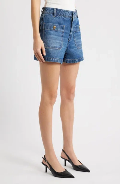 Frame Button-embellished Patch-pocket Shorts In Multi