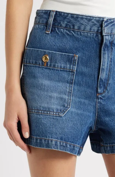 Frame Button-embellished Patch-pocket Shorts In Multi