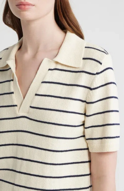 Frame The Stripe Polo Top In Multi