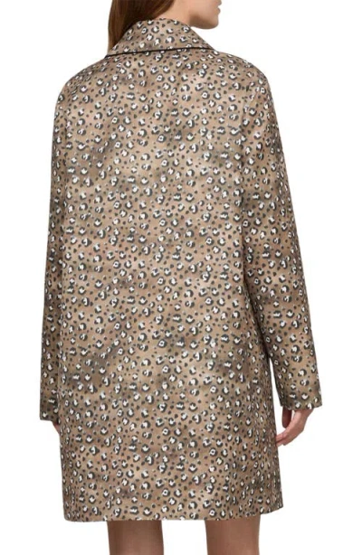 Lafayette 148 New York Leopard Print Cotton Blend Twill Coat In Multi