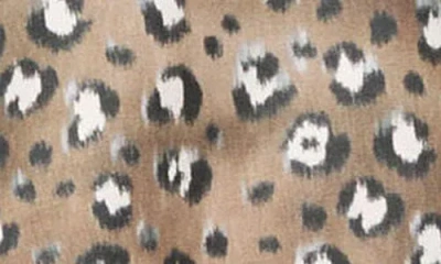 Lafayette 148 New York Leopard Print Cotton Blend Twill Coat In Multi