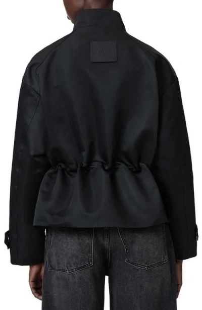 Allsaints Polyester Luellah Oversized Jacket In Black