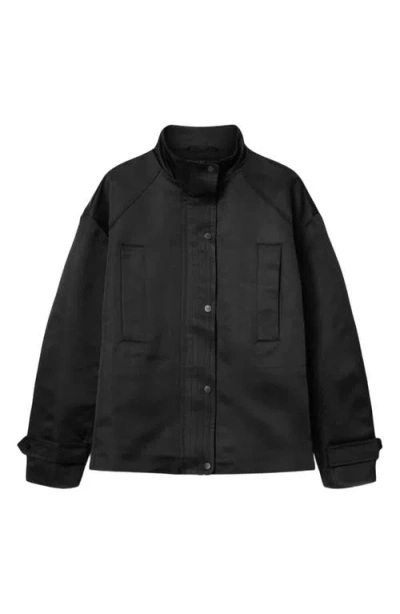 Allsaints Polyester Luellah Oversized Jacket In Black