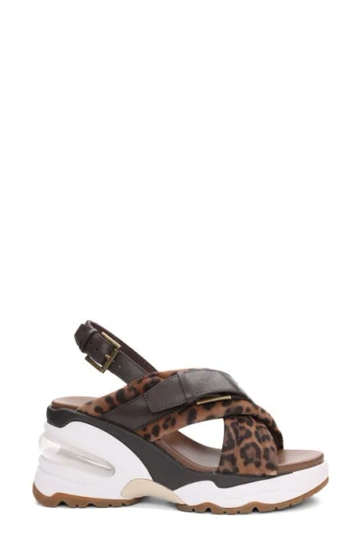 Ash Dixie Bis Leopard Slingback Slide Sandal In Multi