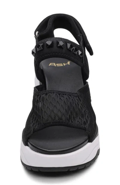 Ash Diva Slingback Platform Sandal In Black