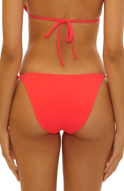 Becca Color Code Side Tie Bikini Bottoms In Red