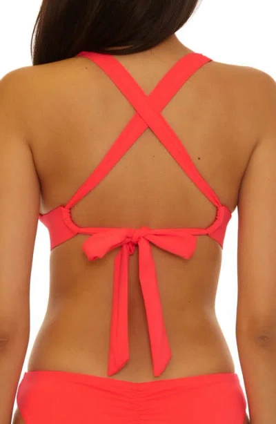 Becca Color Code Halter Bikini Top In Red