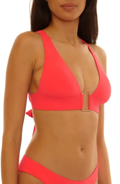 Becca Color Code Halter Bikini Top In Red