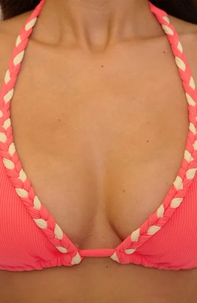 Becca Modern Edge Bikini Top In Red