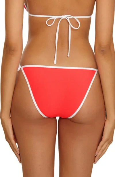 Becca Sport Mode Demi Basic Tie Side Bottom In Red