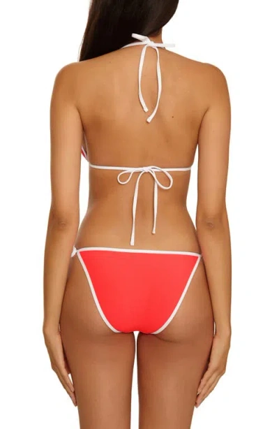 Becca Sport Mode Demi Basic Tie Side Bottom In Red