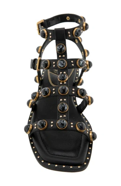 Kenneth Cole Ruby Stones Ankle Strap Sandal In Black