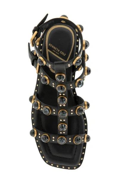 Kenneth Cole Ruby Stones Ankle Strap Sandal In Black
