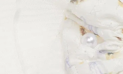 Bp. Pretty Plissé Scrunchie In White