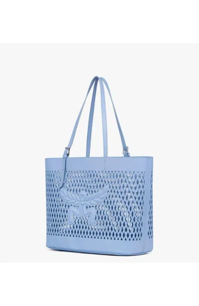Mcm Medium Himmel Shopper In Blue