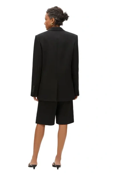Another Tomorrow Oversized Tailored Jacket In Black
