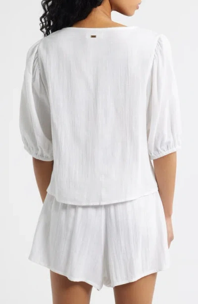 Rip Curl Vibe Surf Tie Front Top In White