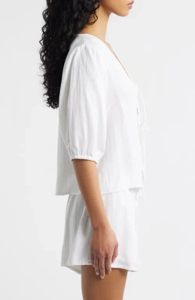 Rip Curl Vibe Surf Tie Front Top In White