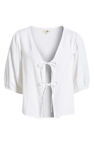 Rip Curl Vibe Surf Tie Front Top In White