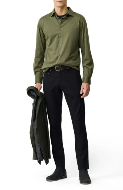 Rodd & Gunn Ascot Park Long Sleeve Slim Fit Shirt In Green