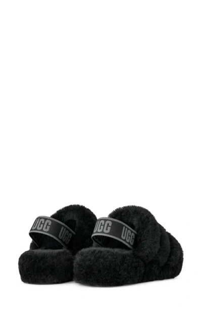 Ugg Fluff Yeah Flatform Slippers In Black
