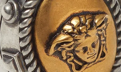 Versace First Line Tivoli Ring In Pattern