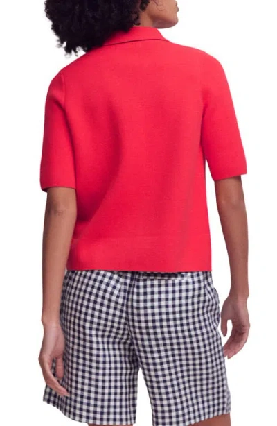 Boden Knit Button-up Top In Red