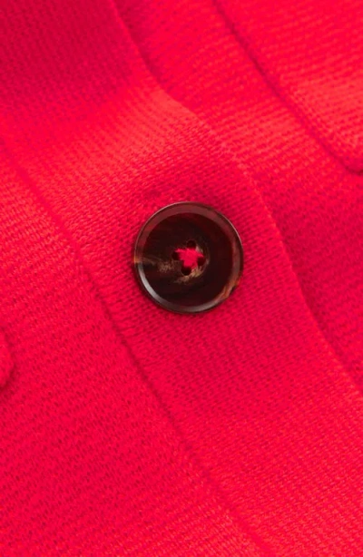 Boden Knit Button-up Top In Red