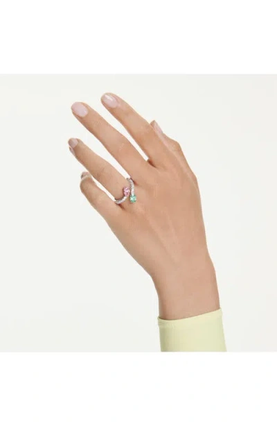 Swarovski X Ariana Grande Crystal-embellished Open Ring In Red