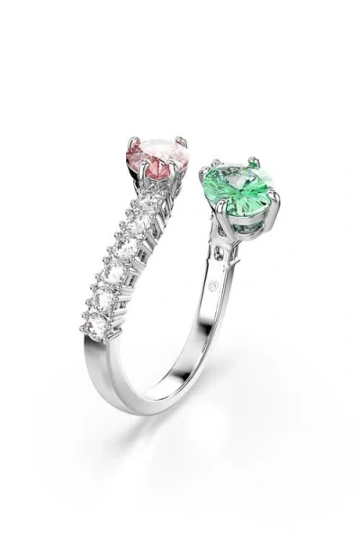 Swarovski X Ariana Grande Crystal-embellished Open Ring In Red