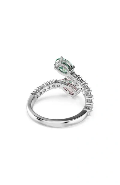 Swarovski X Ariana Grande Crystal-embellished Open Ring In Red