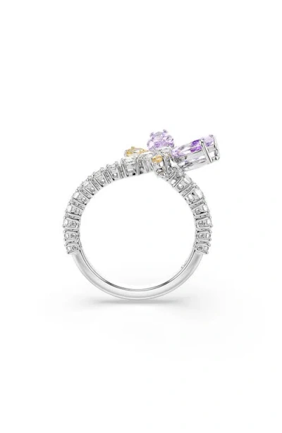 Swarovski Multicolor Crystal Ring In Pattern