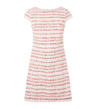 Boutique Moschino Striped Tweed Dress In Pink